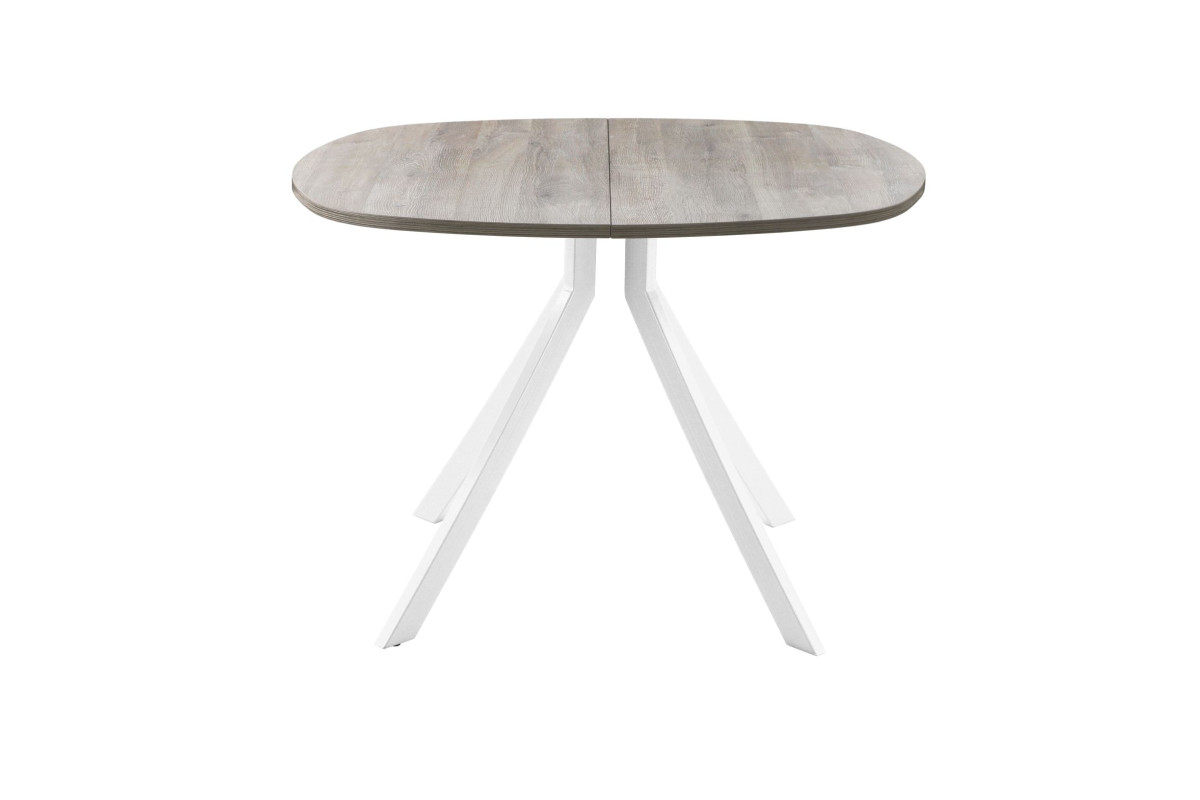 Обеденный стол AMC Elite (серии SLIM) / E18(800) D7 (белый/Дуб Уайт-Ривер песочно-бежевый)