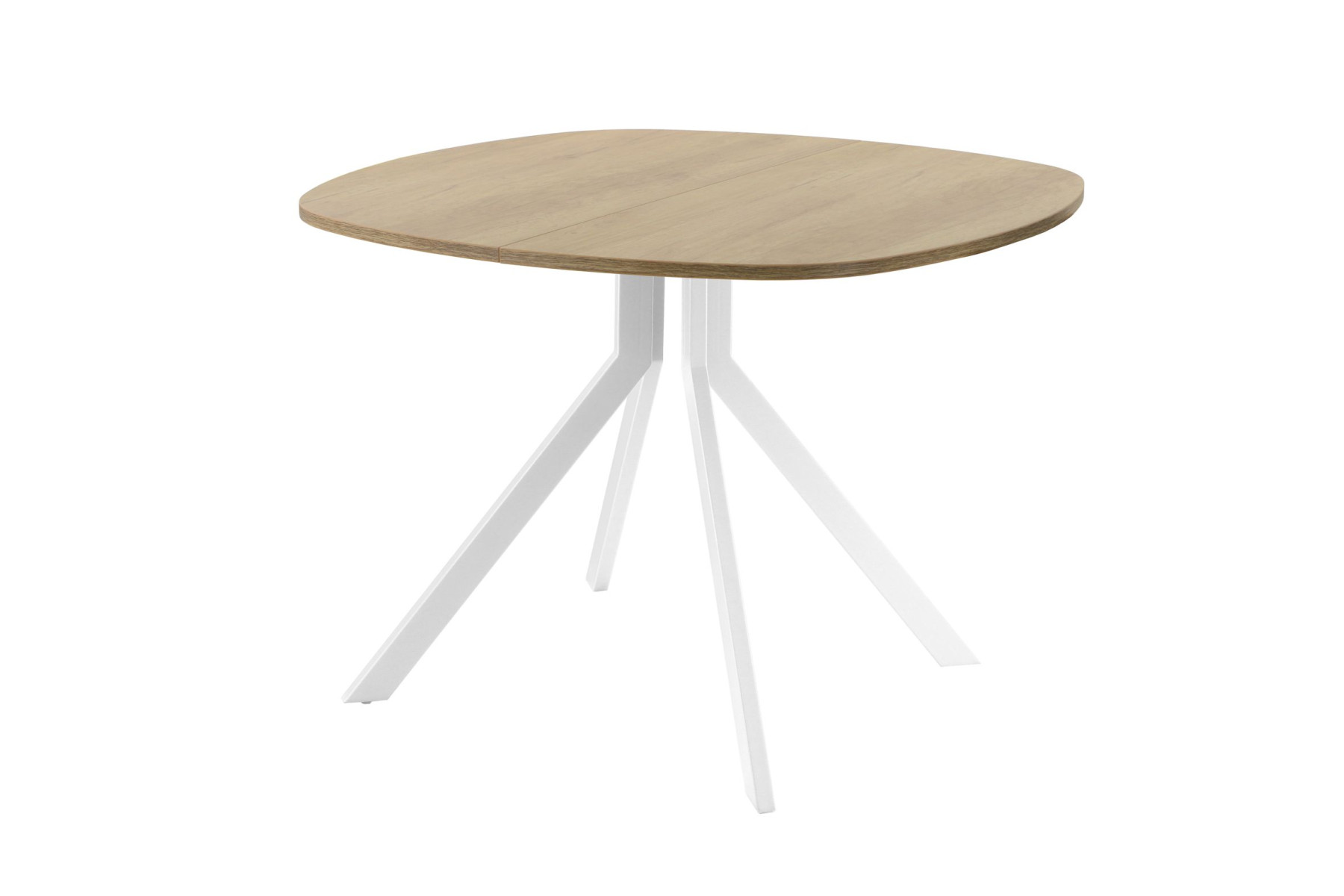 Обеденный стол AMC Elite (серии SLIM) / E18(800) D7 (белый/Дуб Небраска Натуральный)