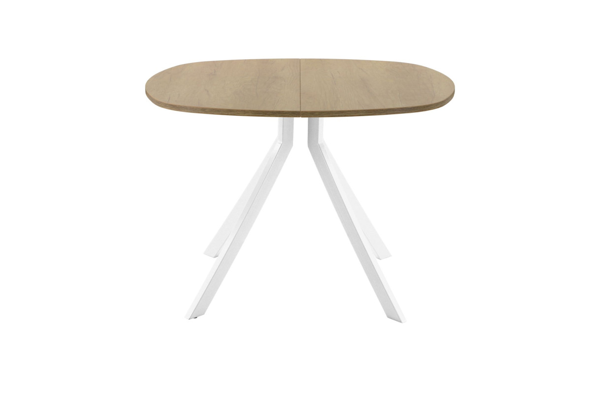 Обеденный стол AMC Elite (серии SLIM) / E18(800) D7 (белый/Дуб Небраска Натуральный)