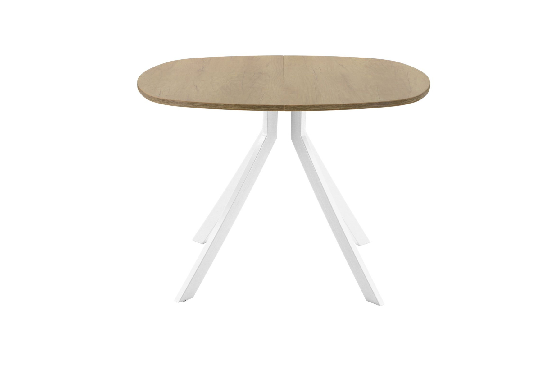 Обеденный стол AMC Elite (серии SLIM) / E18(800) D7 (белый/Дуб Небраска Натуральный)