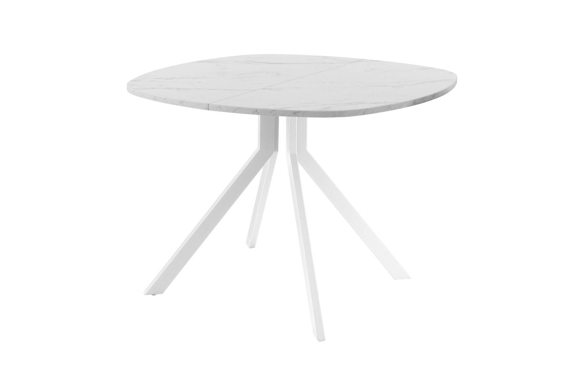 Обеденный стол AMC Elite (серии SLIM) / E18(800) D7 (белый/Мрамор Кристалл)