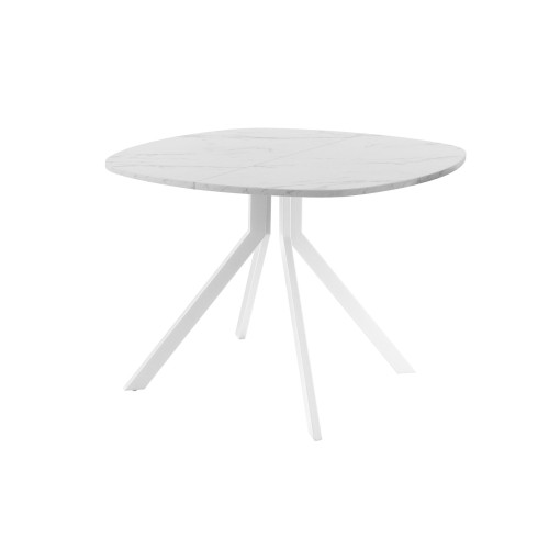 Обеденный стол AMC Elite (серии SLIM) / E18(900) D7 (белый/Мрамор Кристалл)