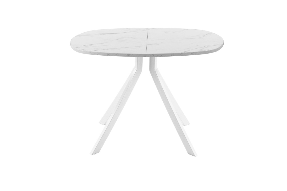 Обеденный стол AMC Elite (серии SLIM) / E18(800) D7 (белый/Мрамор Кристалл)