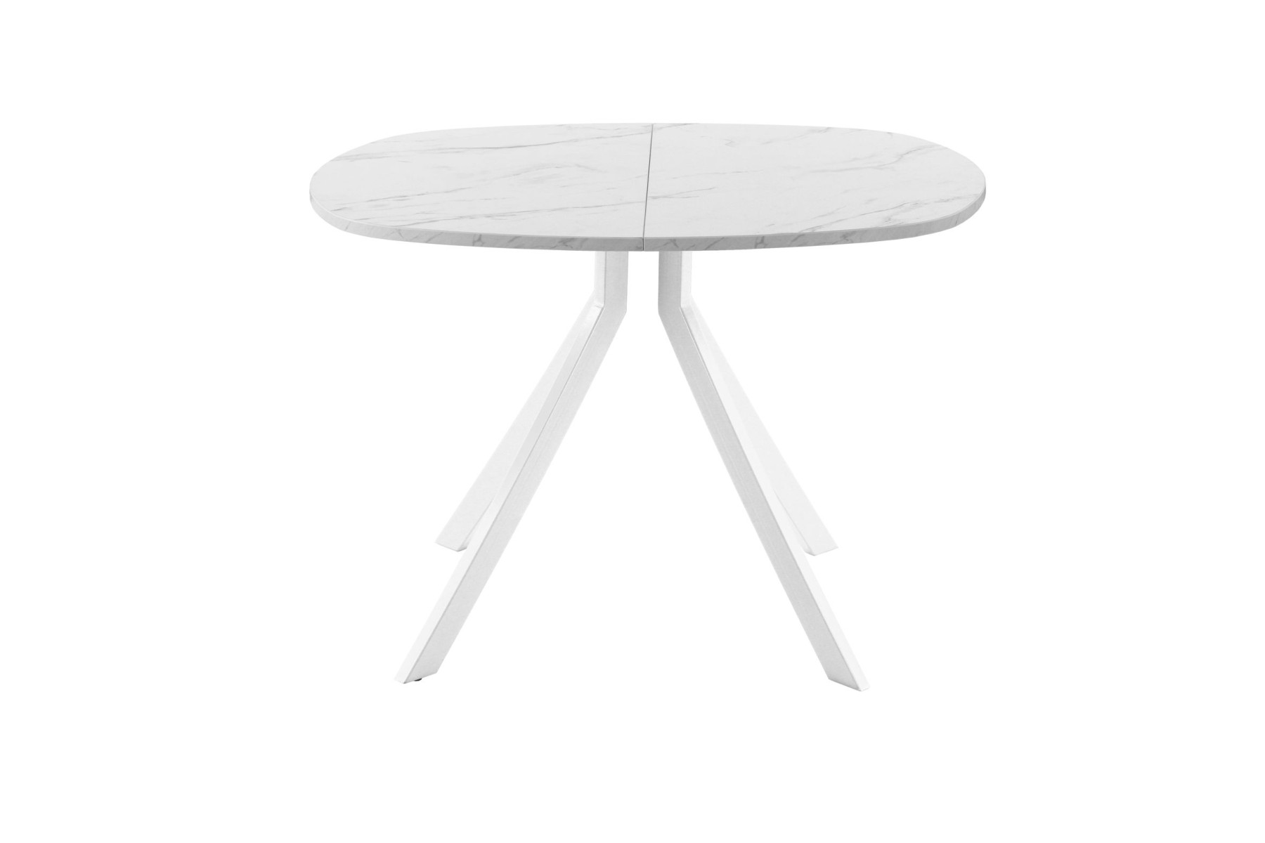 Обеденный стол AMC Elite (серии SLIM) / E18(800) D7 (белый/Мрамор Кристалл)