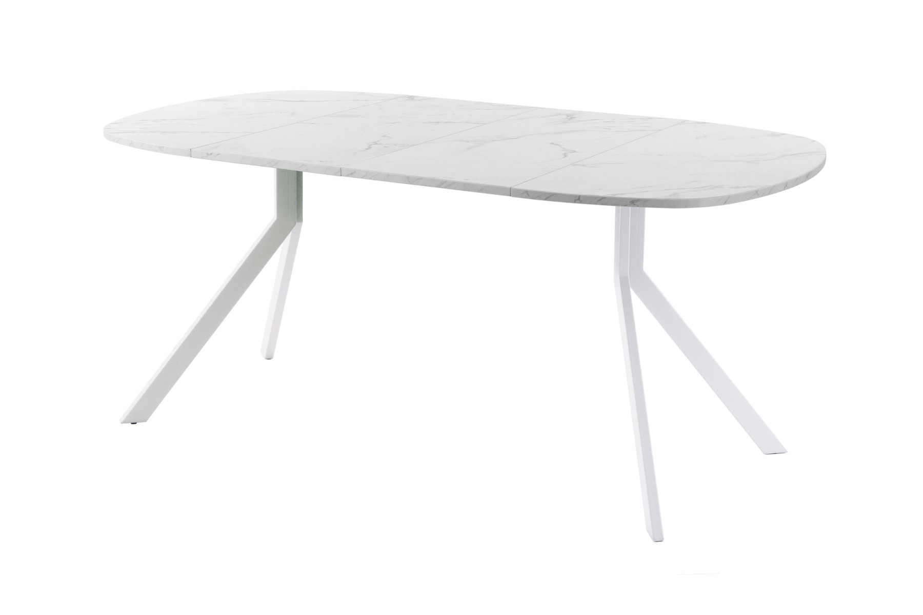 Обеденный стол AMC Elite (серии SLIM) / E18(800) D7 (белый/Мрамор Кристалл)
