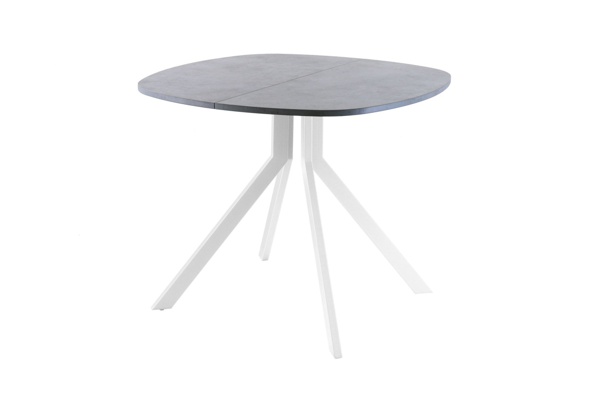 Обеденный стол AMC Elite (серии SLIM) / E18(800) D7 (белый/Бетон Чикаго светло-серый)