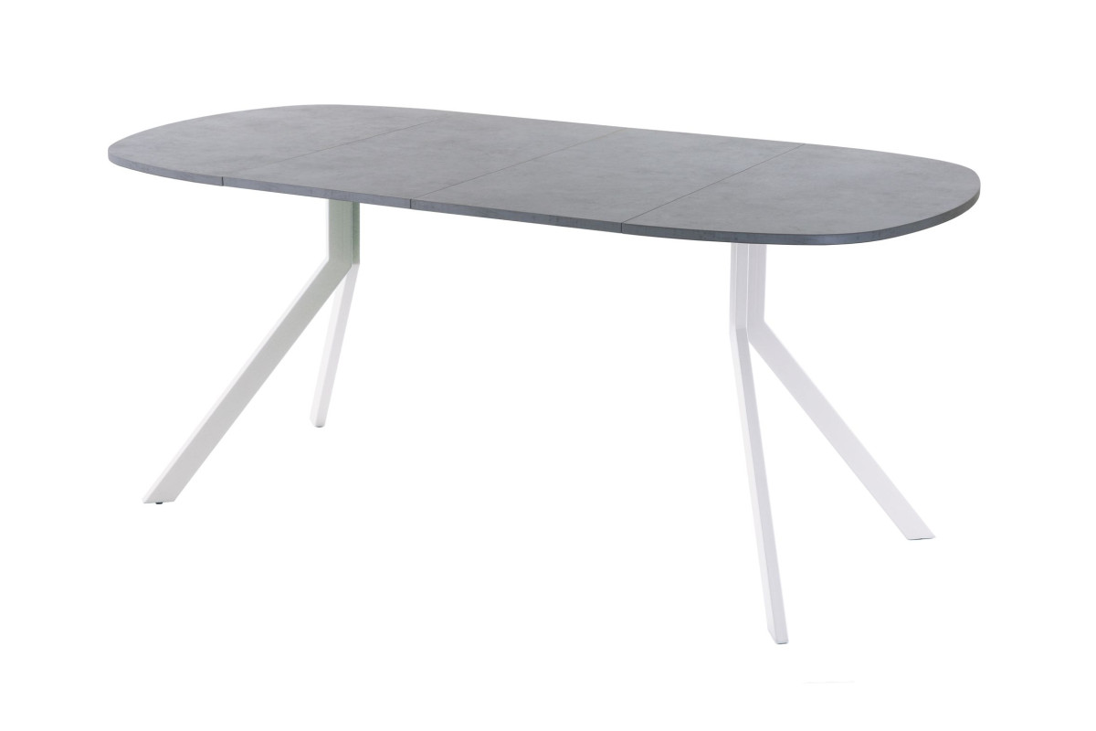 Обеденный стол AMC Elite (серии SLIM) / E18(800) D7 (белый/Бетон Чикаго светло-серый)