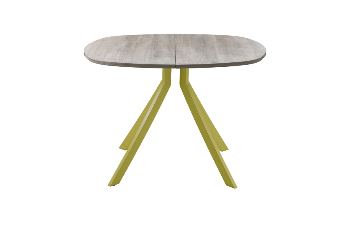 Обеденный стол AMC Elite (серии SLIM) / E18(900) D7 (золото/Дуб Уайт-Ривер песочно-бежевый)