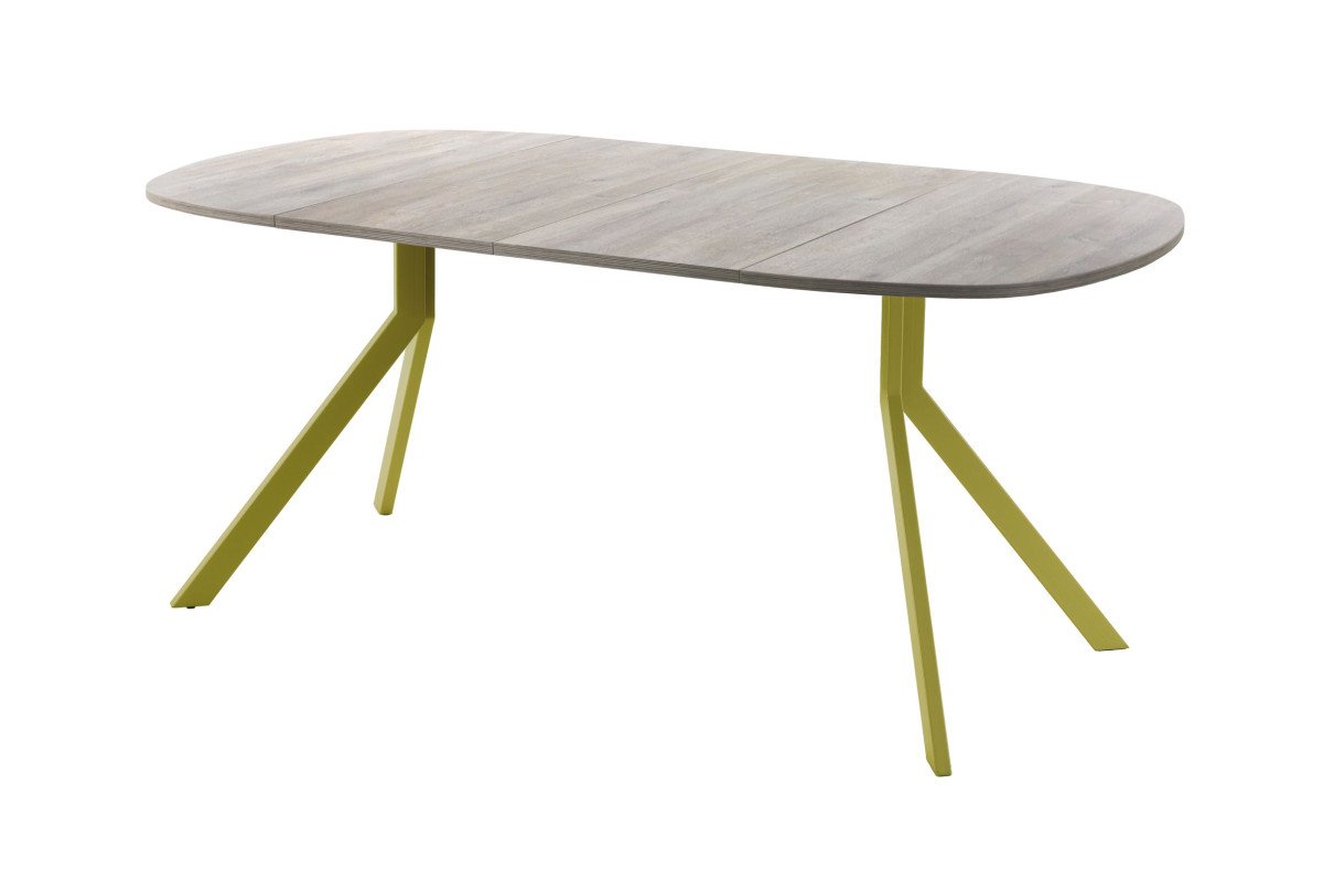 Обеденный стол AMC Elite (серии SLIM) / E18(900) D7 (золото/Дуб Уайт-Ривер песочно-бежевый)