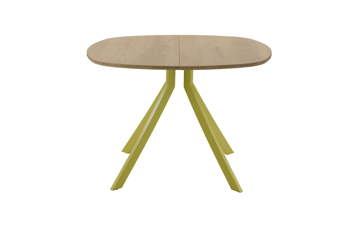 Обеденный стол AMC Elite (серии SLIM) / E18(800) D7 (золото/Дуб Небраска Натуральный)