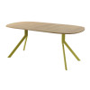 Обеденный стол AMC Elite (серии SLIM) / E18(800) D7 (золото/Дуб Небраска Натуральный)