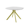 Обеденный стол AMC Elite (серии SLIM) / E18(900) D7 (золото/Мрамор Кристалл)