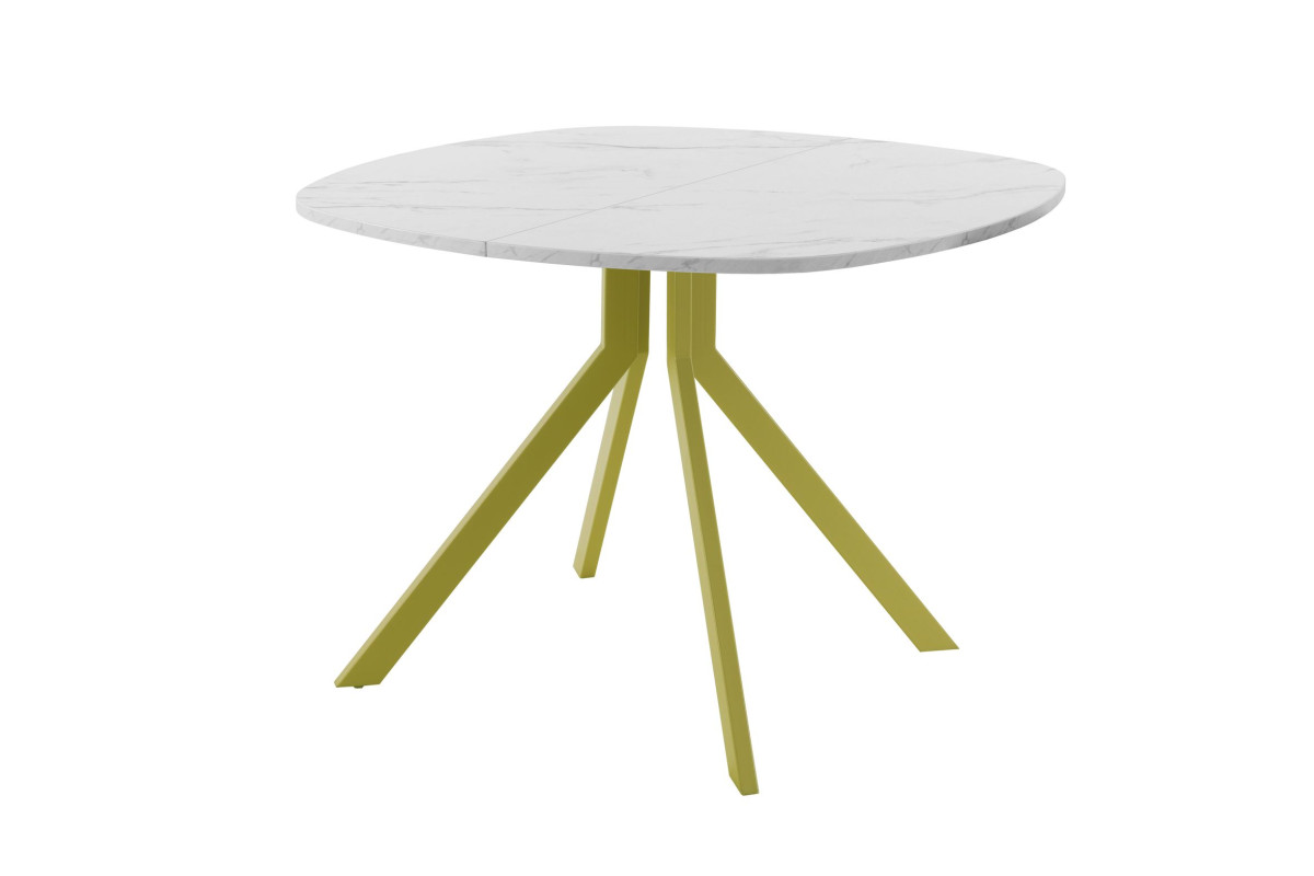 Обеденный стол AMC Elite (серии SLIM) / E18(900) D7 (золото/Мрамор Кристалл)