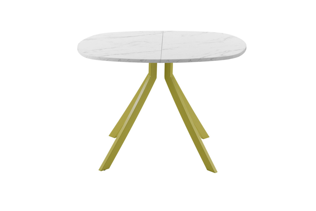 Обеденный стол AMC Elite (серии SLIM) / E18(900) D7 (золото/Мрамор Кристалл)