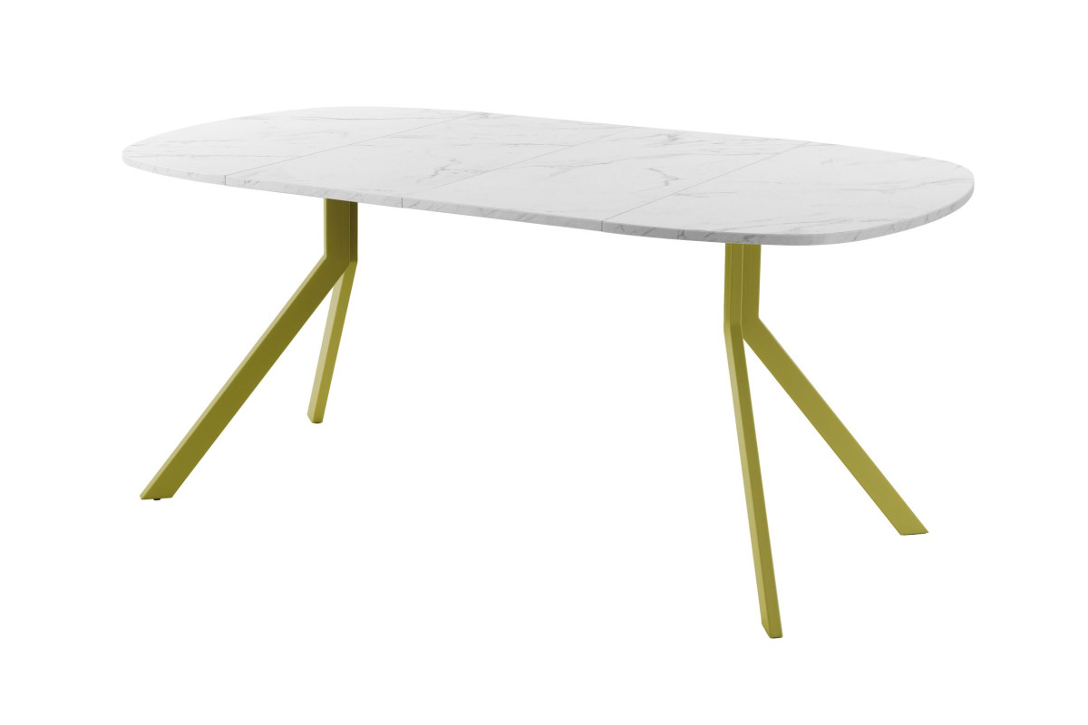 Обеденный стол AMC Elite (серии SLIM) / E18(900) D7 (золото/Мрамор Кристалл)