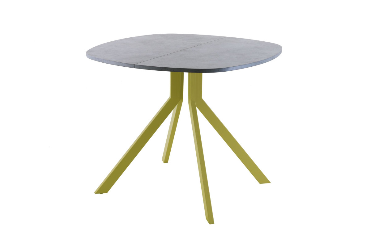 Обеденный стол AMC Elite (серии SLIM) / E18(800) D7 (золото/Бетон Чикаго светло-серый)