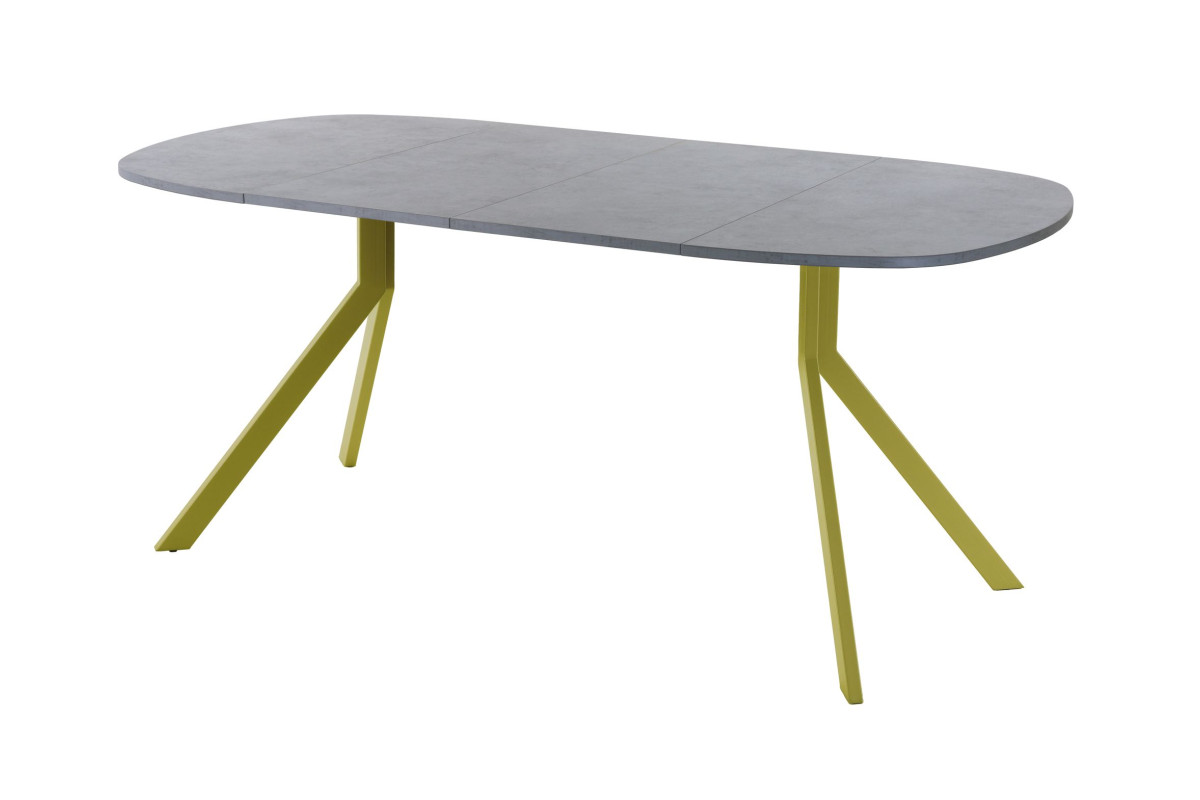 Обеденный стол AMC Elite (серии SLIM) / E18(800) D7 (золото/Бетон Чикаго светло-серый)