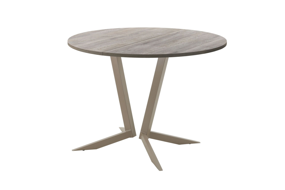 Обеденный стол AMC Elite (серии SLIM) / E19(900) D1 (капучино/Дуб Уайт-Ривер песочно-бежевый)