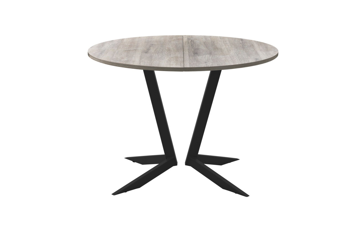 Обеденный стол AMC Elite (серии SLIM) / E19(800) D1 (черный/Дуб Уайт-Ривер песочно-бежевый)