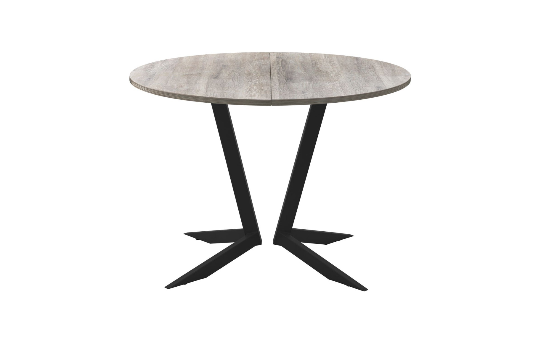 Обеденный стол AMC Elite (серии SLIM) / E19(800) D1 (черный/Дуб Уайт-Ривер песочно-бежевый)