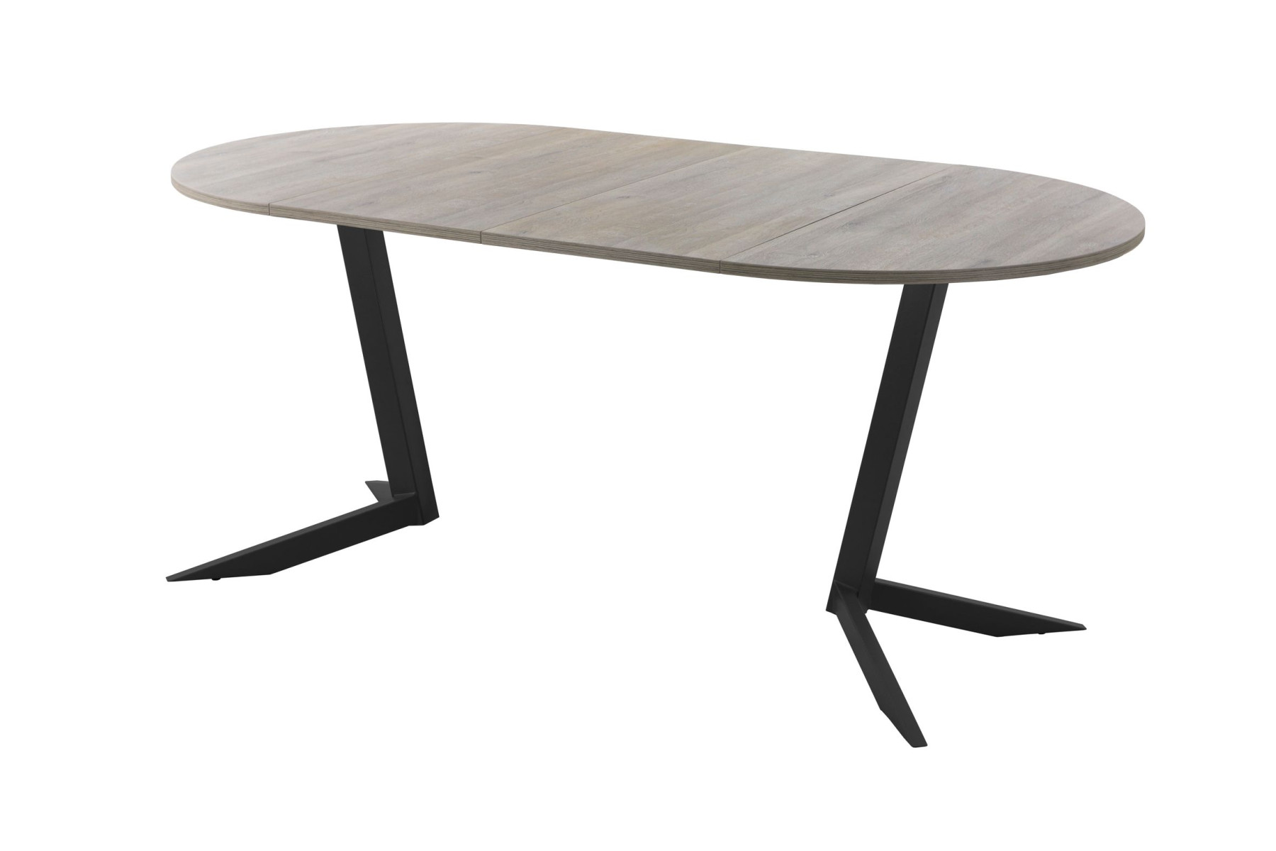 Обеденный стол AMC Elite (серии SLIM) / E19(800) D1 (черный/Дуб Уайт-Ривер песочно-бежевый)