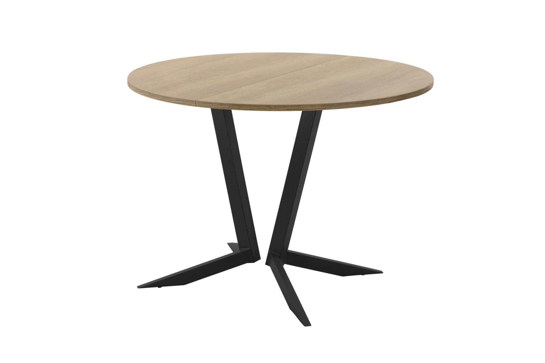 Обеденный стол AMC Elite (серии SLIM) / E19(800) D1 (черный/Дуб Небраска Натуральный)