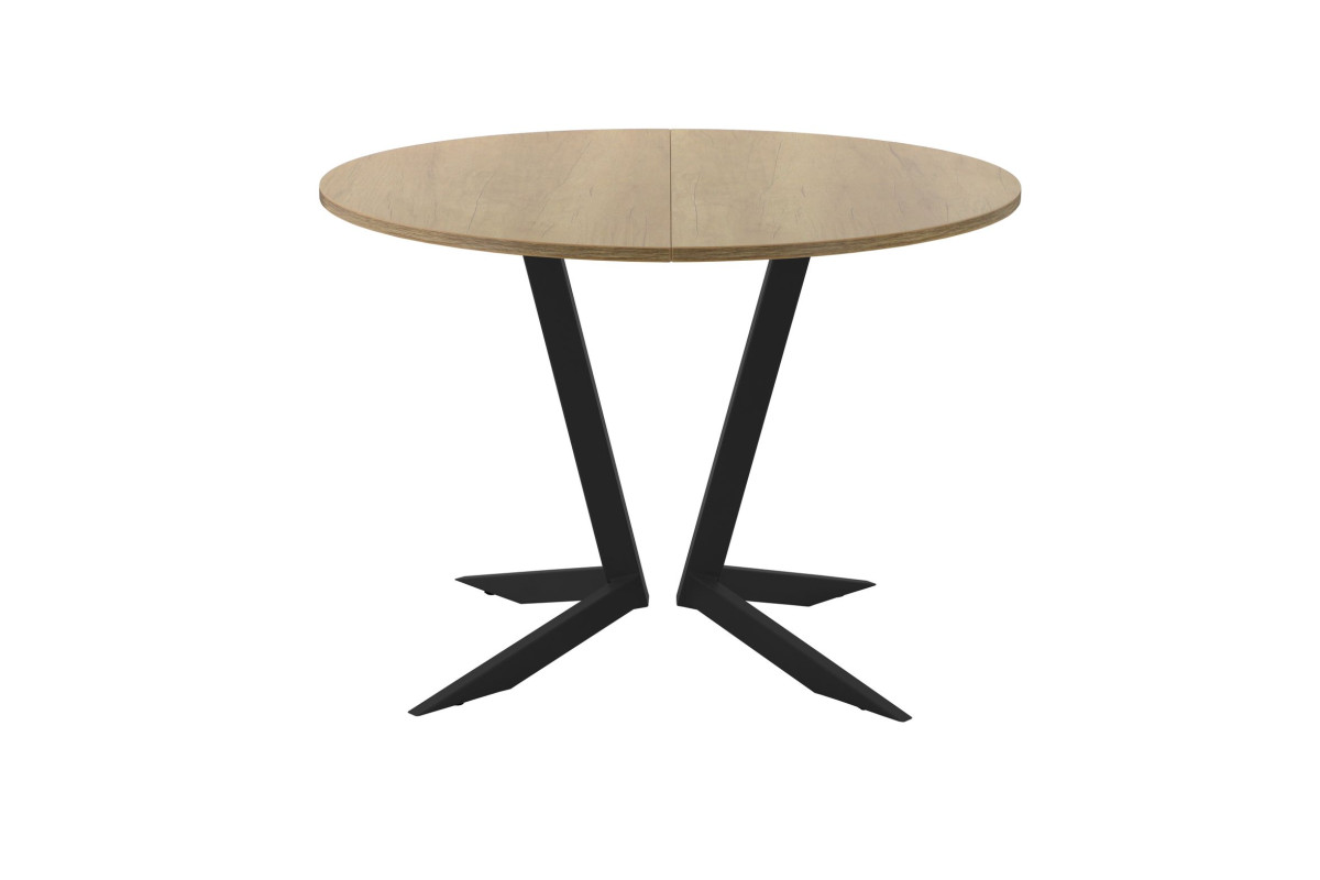 Обеденный стол AMC Elite (серии SLIM) / E19(800) D1 (черный/Дуб Небраска Натуральный)