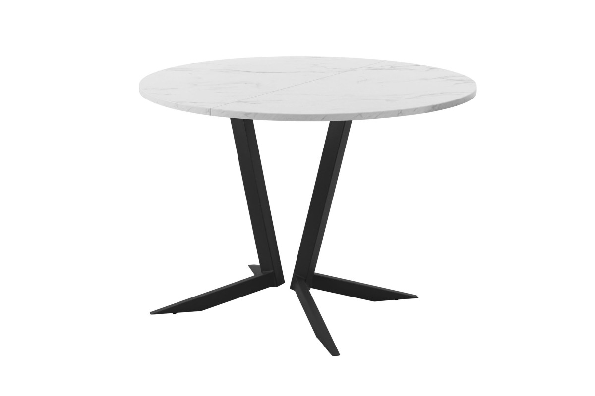 Обеденный стол AMC Elite (серии SLIM) / E19(900) D1 (черный/Мрамор Кристалл)
