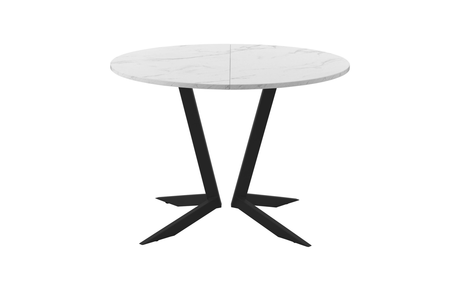 Обеденный стол AMC Elite (серии SLIM) / E19(900) D1 (черный/Мрамор Кристалл)