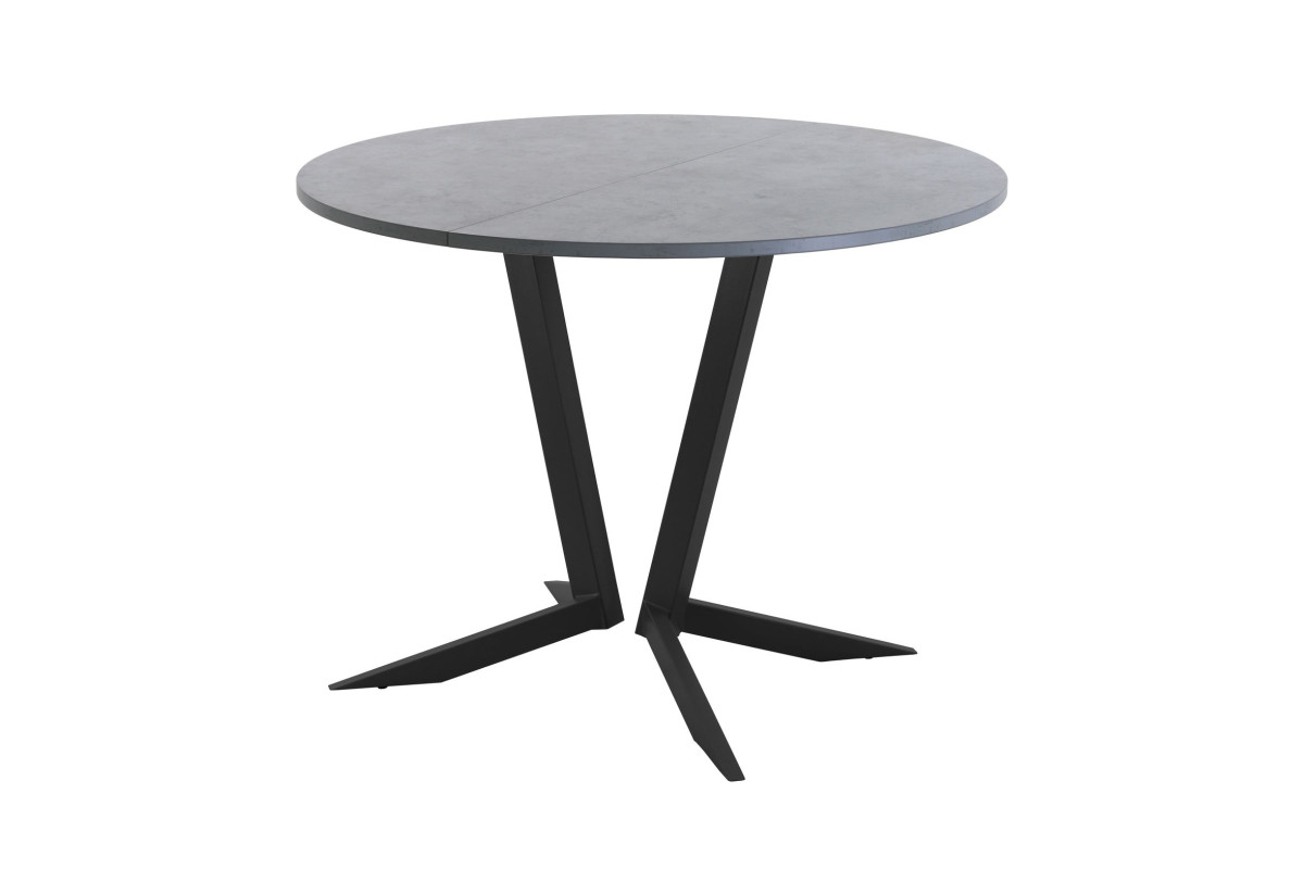 Обеденный стол AMC Elite (серии SLIM) / E19(800) D1 (черный/Бетон Чикаго светло-серый)