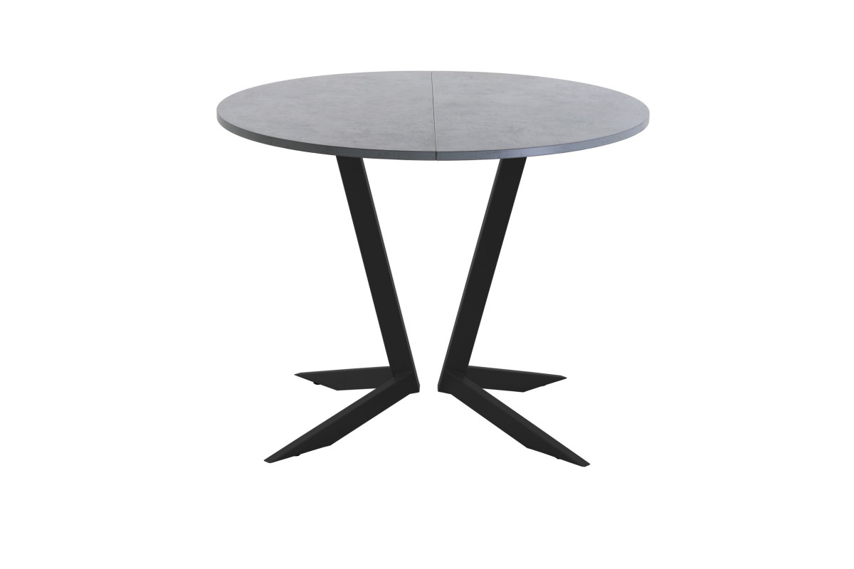 Обеденный стол AMC Elite (серии SLIM) / E19(800) D1 (черный/Бетон Чикаго светло-серый)