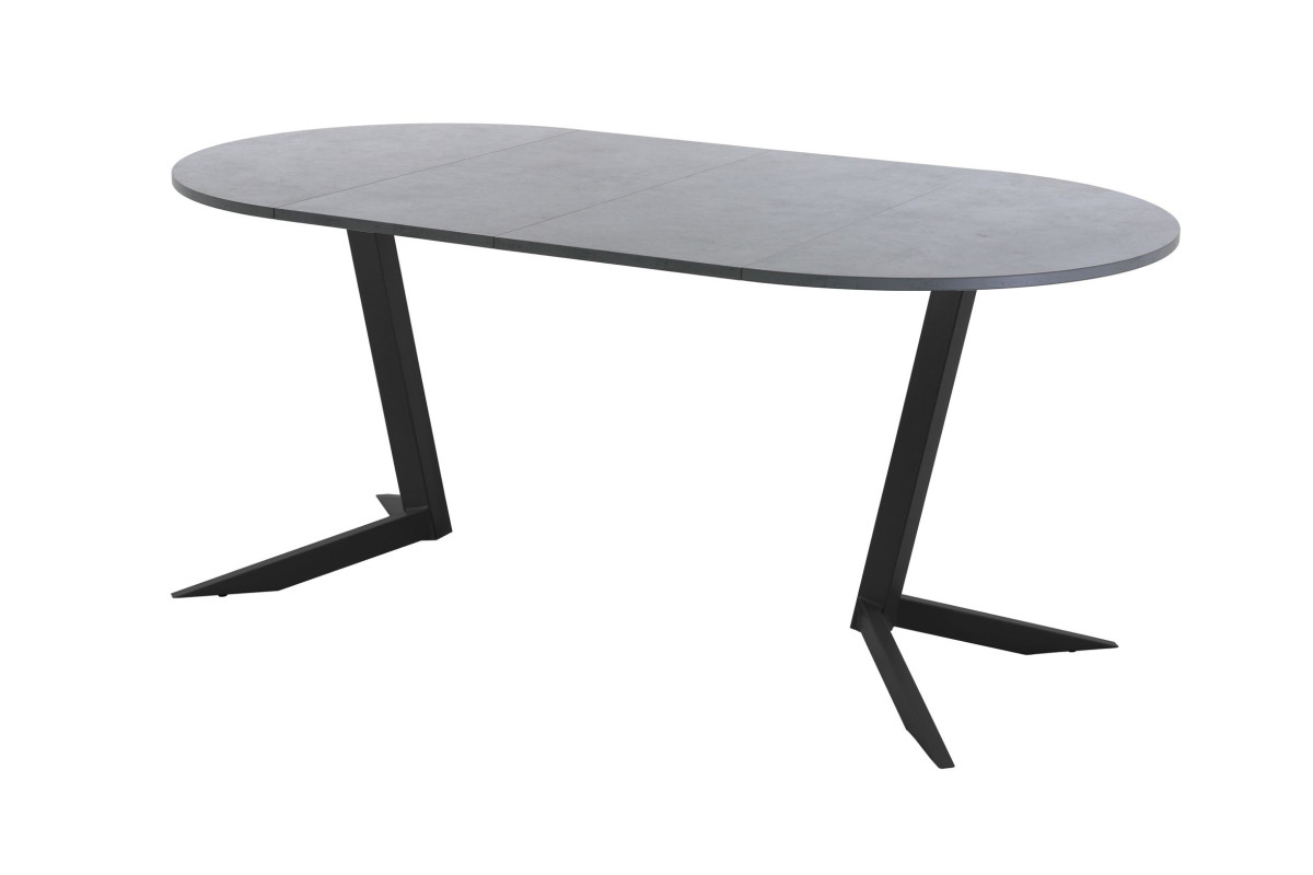 Обеденный стол AMC Elite (серии SLIM) / E19(800) D1 (черный/Бетон Чикаго светло-серый)