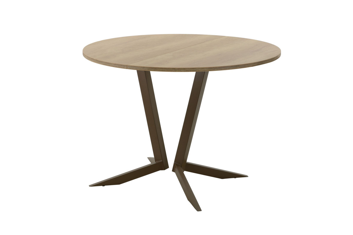 Обеденный стол AMC Elite (серии SLIM) / E19(800) D1 (коричневый/Дуб Небраска Натуральный)