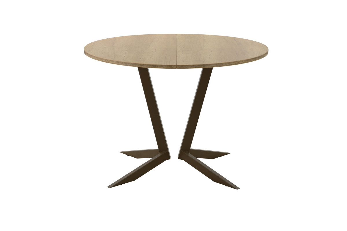 Обеденный стол AMC Elite (серии SLIM) / E19(800) D1 (коричневый/Дуб Небраска Натуральный)