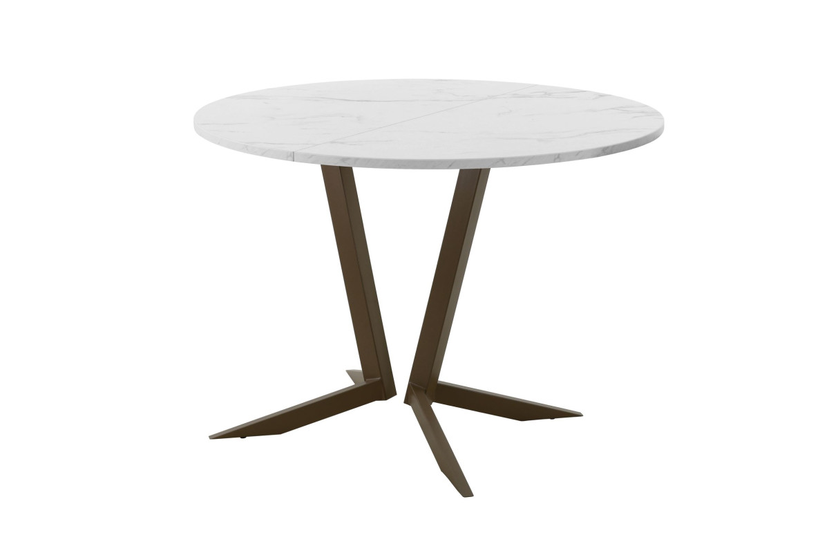 Обеденный стол AMC Elite (серии SLIM) / E19(900) D1 (коричневый/Мрамор Кристалл)