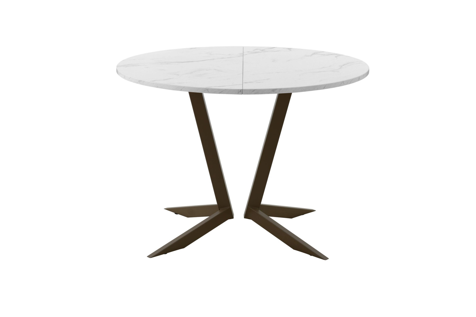 Обеденный стол AMC Elite (серии SLIM) / E19(900) D1 (коричневый/Мрамор Кристалл)