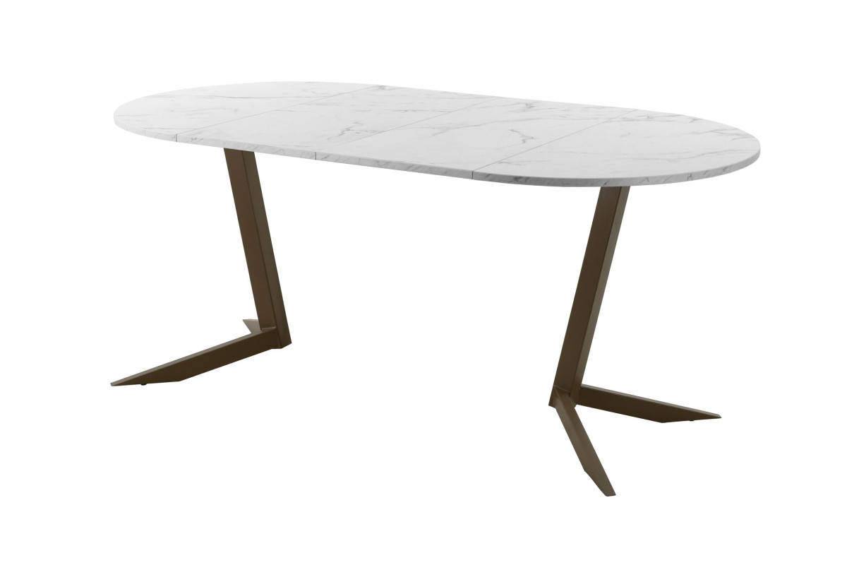 Обеденный стол AMC Elite (серии SLIM) / E19(900) D1 (коричневый/Мрамор Кристалл)