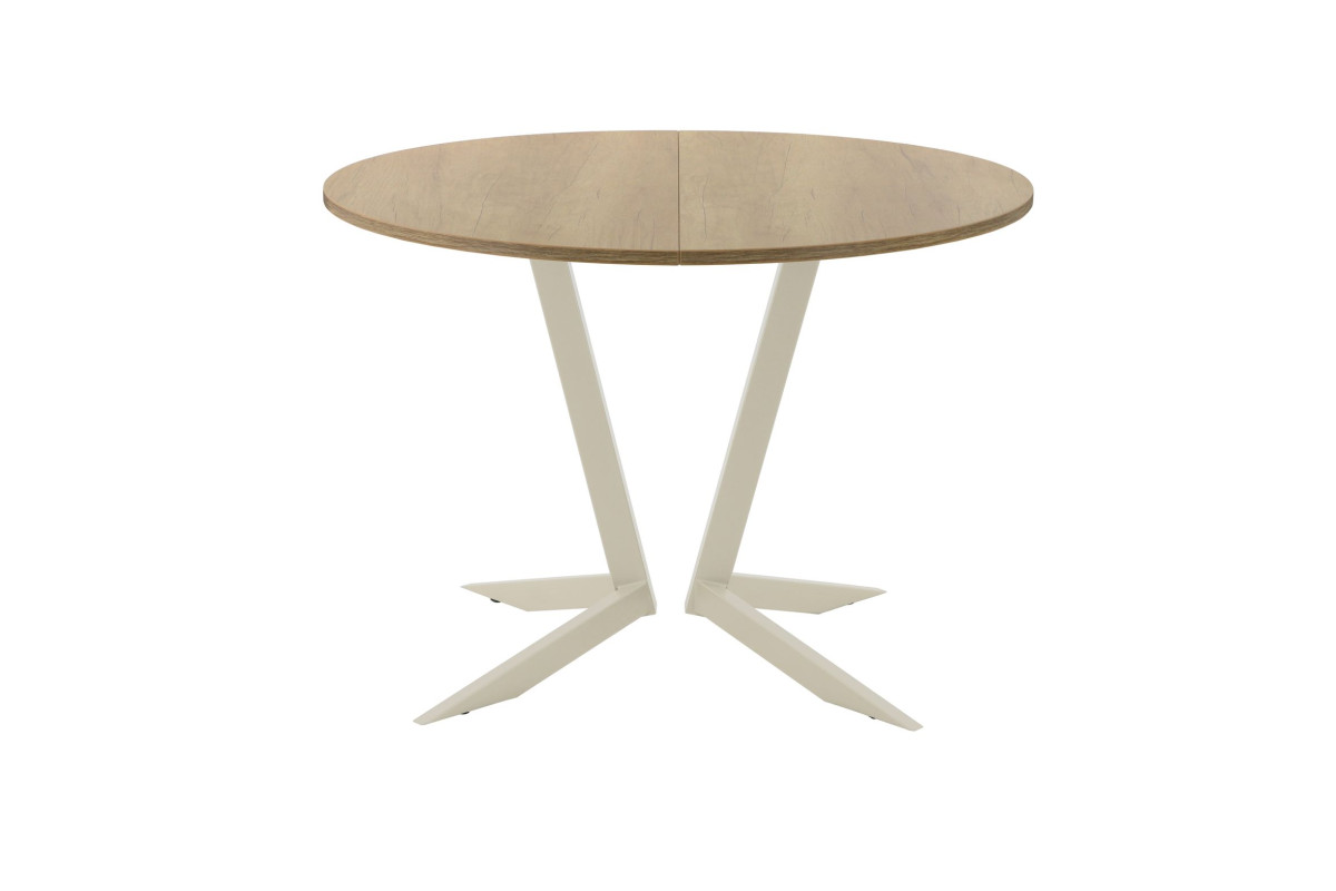 Обеденный стол AMC Elite (серии SLIM) / E19(800) D1 (бежевый/Дуб Небраска Натуральный)