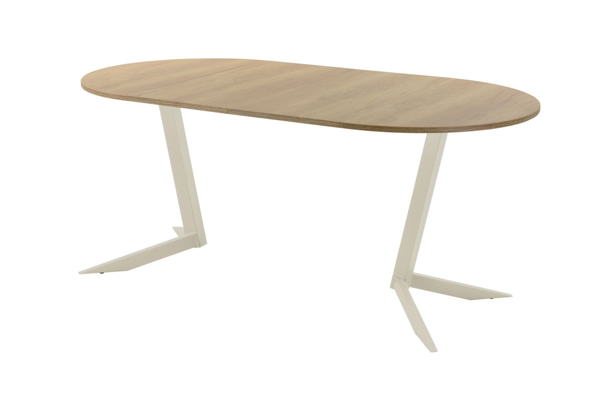 Обеденный стол AMC Elite (серии SLIM) / E19(800) D1 (бежевый/Дуб Небраска Натуральный)