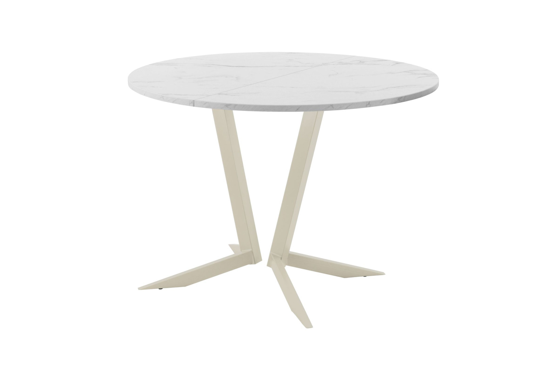 Обеденный стол AMC Elite (серии SLIM) / E19(800) D1 (бежевый/Мрамор Кристалл)