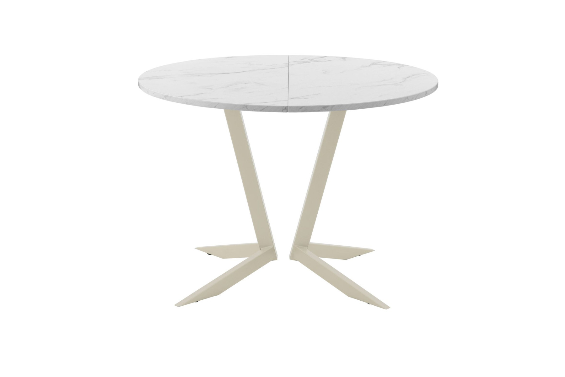 Обеденный стол AMC Elite (серии SLIM) / E19(800) D1 (бежевый/Мрамор Кристалл)