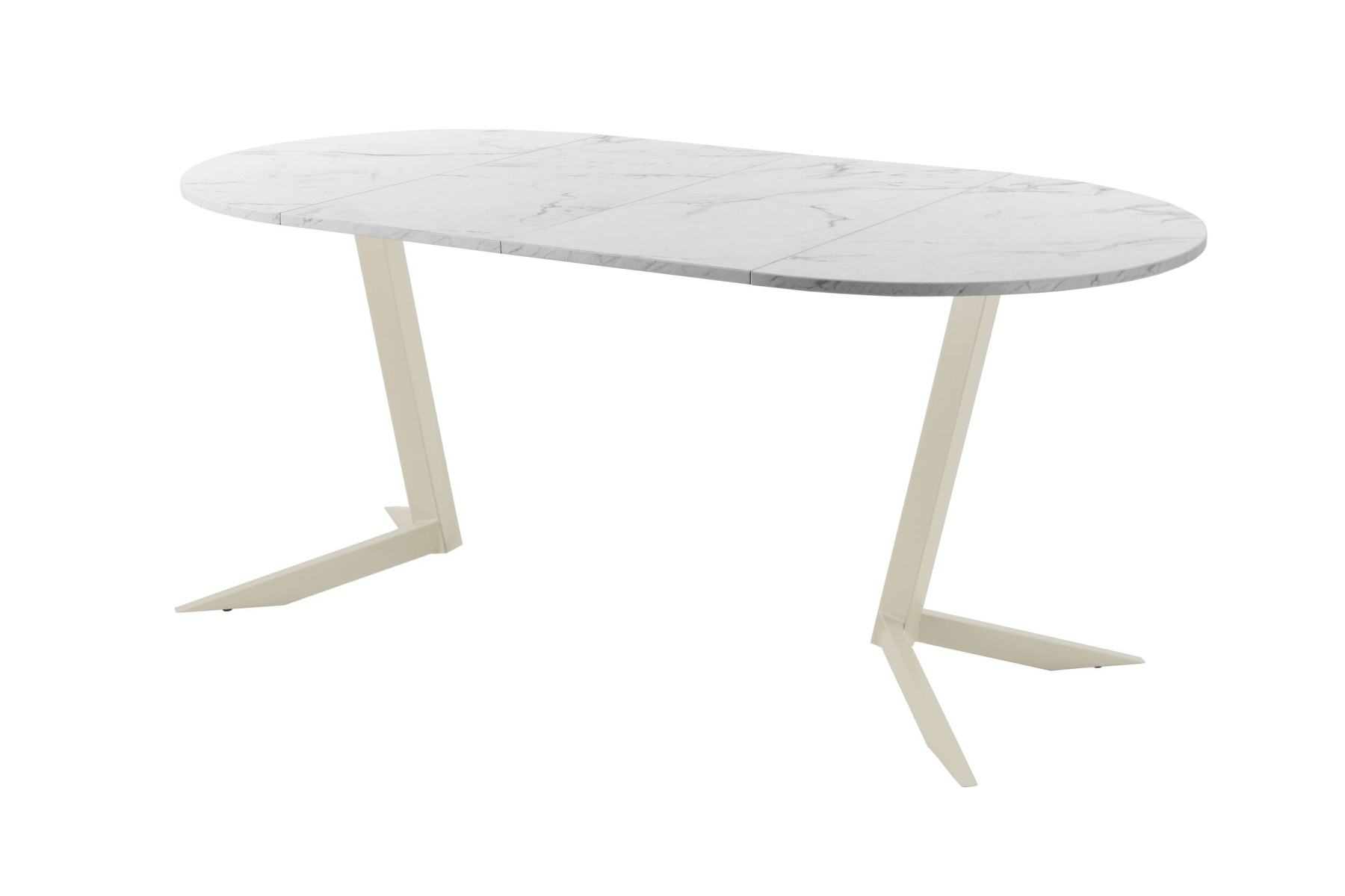 Обеденный стол AMC Elite (серии SLIM) / E19(800) D1 (бежевый/Мрамор Кристалл)