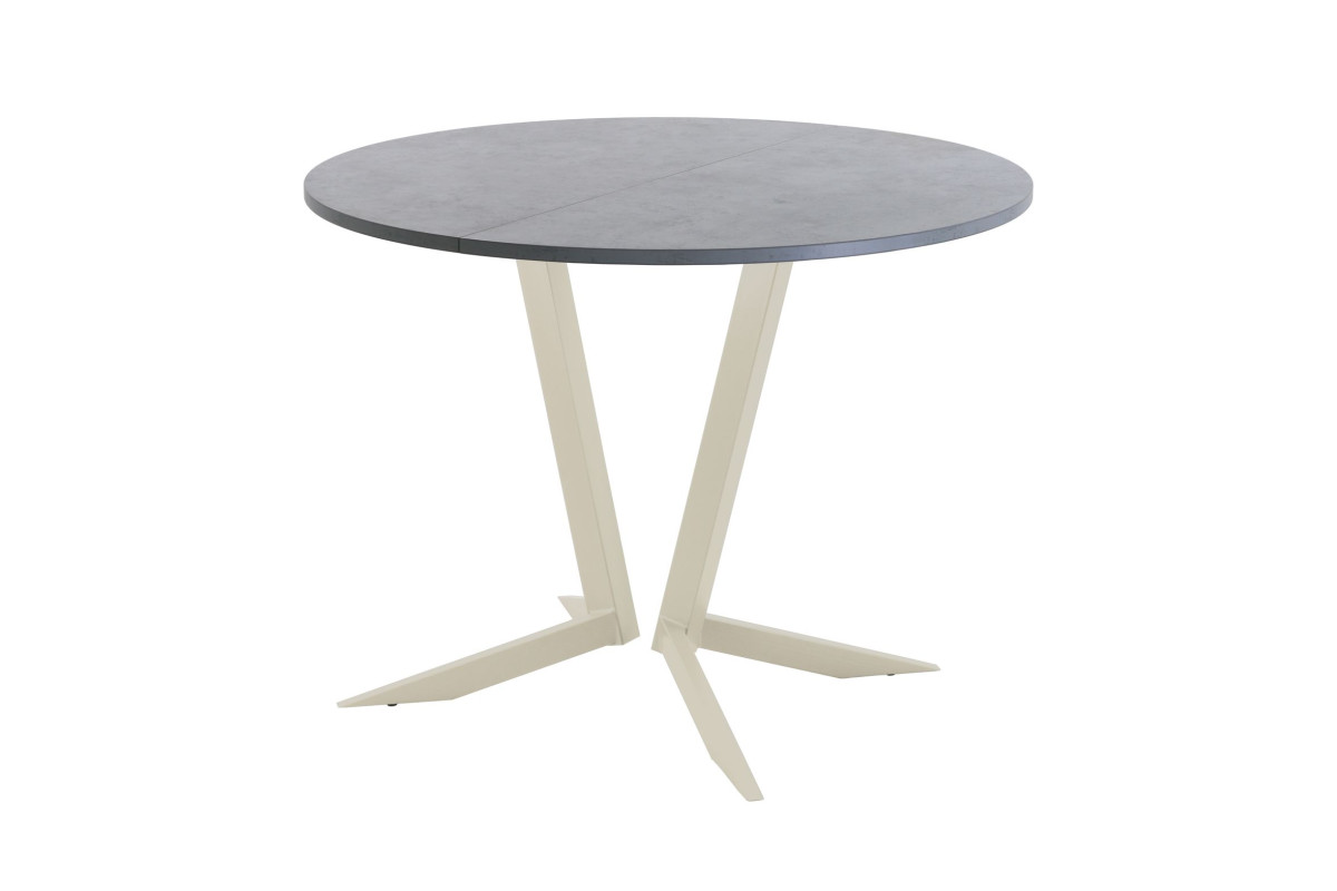 Обеденный стол AMC Elite (серии SLIM) / E19(800) D1 (бежевый/Бетон Чикаго светло-серый)