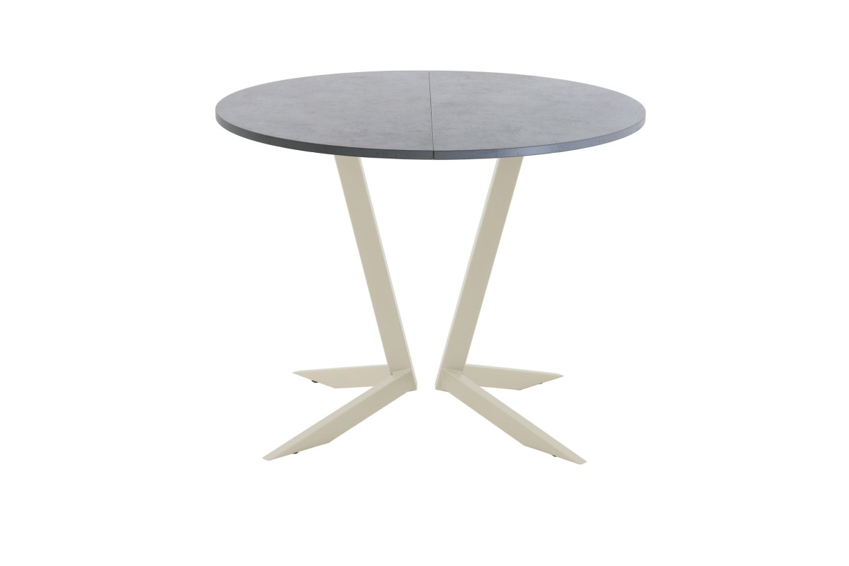 Обеденный стол AMC Elite (серии SLIM) / E19(800) D1 (бежевый/Бетон Чикаго светло-серый)