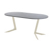 Обеденный стол AMC Elite (серии SLIM) / E19(800) D1 (бежевый/Бетон Чикаго светло-серый)