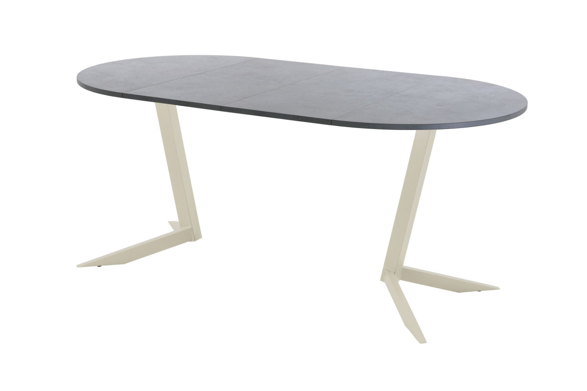 Обеденный стол AMC Elite (серии SLIM) / E19(800) D1 (бежевый/Бетон Чикаго светло-серый)