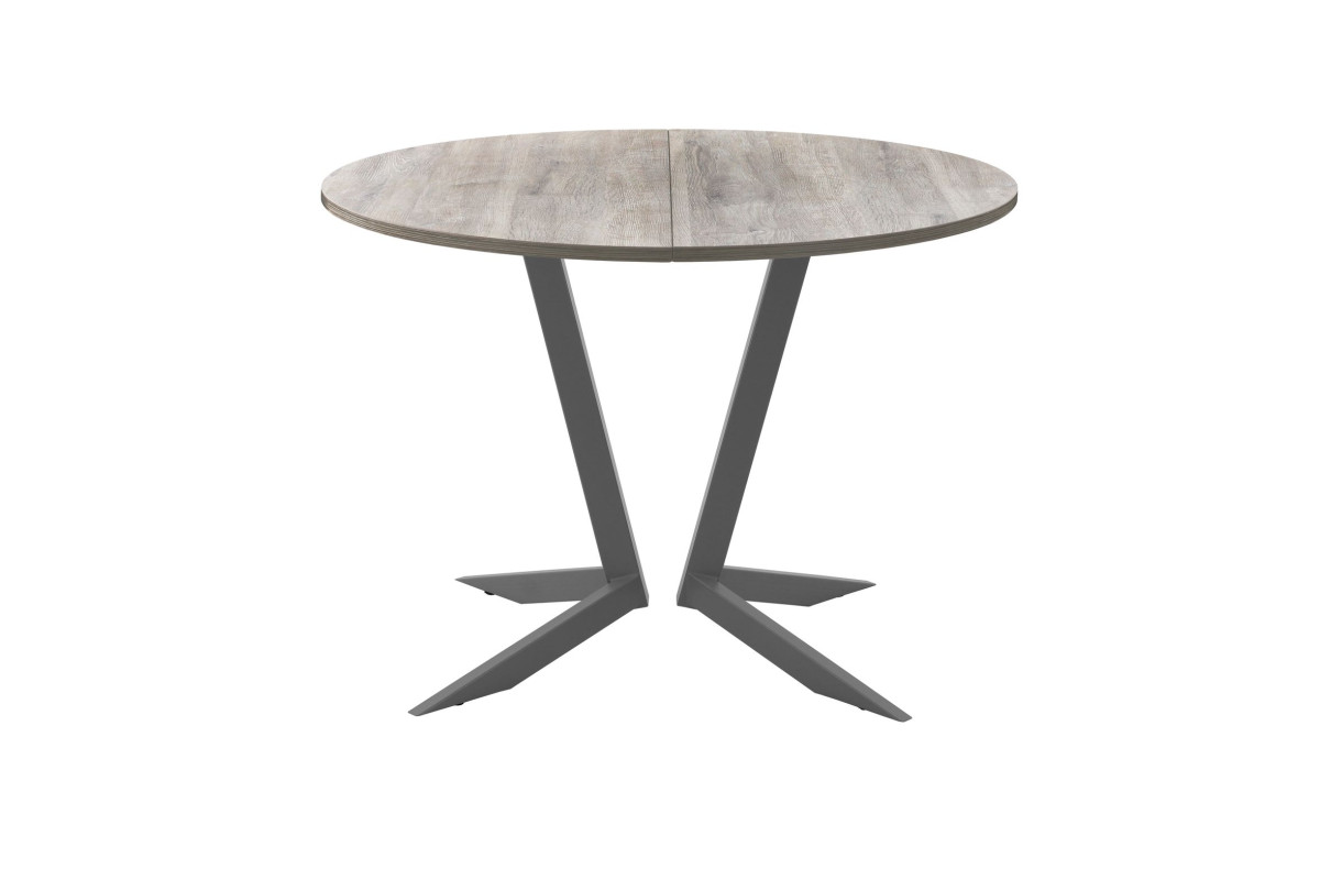 Обеденный стол AMC Elite (серии SLIM) / E19(900) D1 (графит/Дуб Уайт-Ривер песочно-бежевый)