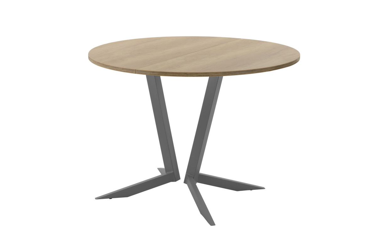 Обеденный стол AMC Elite (серии SLIM) / E19(900) D1 (графит/Дуб Небраска Натуральный)