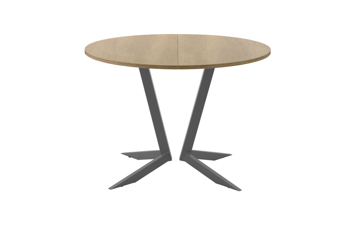 Обеденный стол AMC Elite (серии SLIM) / E19(900) D1 (графит/Дуб Небраска Натуральный)