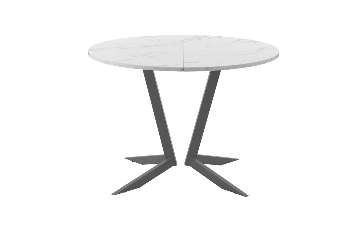 Обеденный стол AMC Elite (серии SLIM) / E19(800) D1 (графит/Мрамор Кристалл)